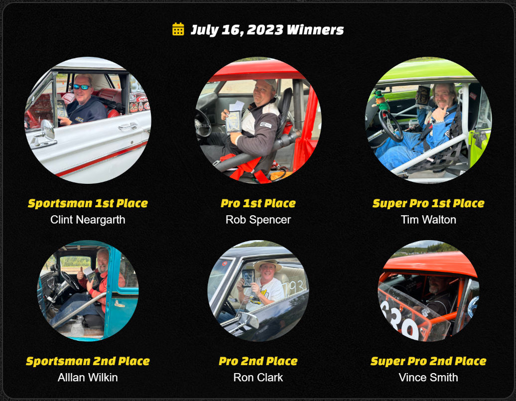 July 16 winners